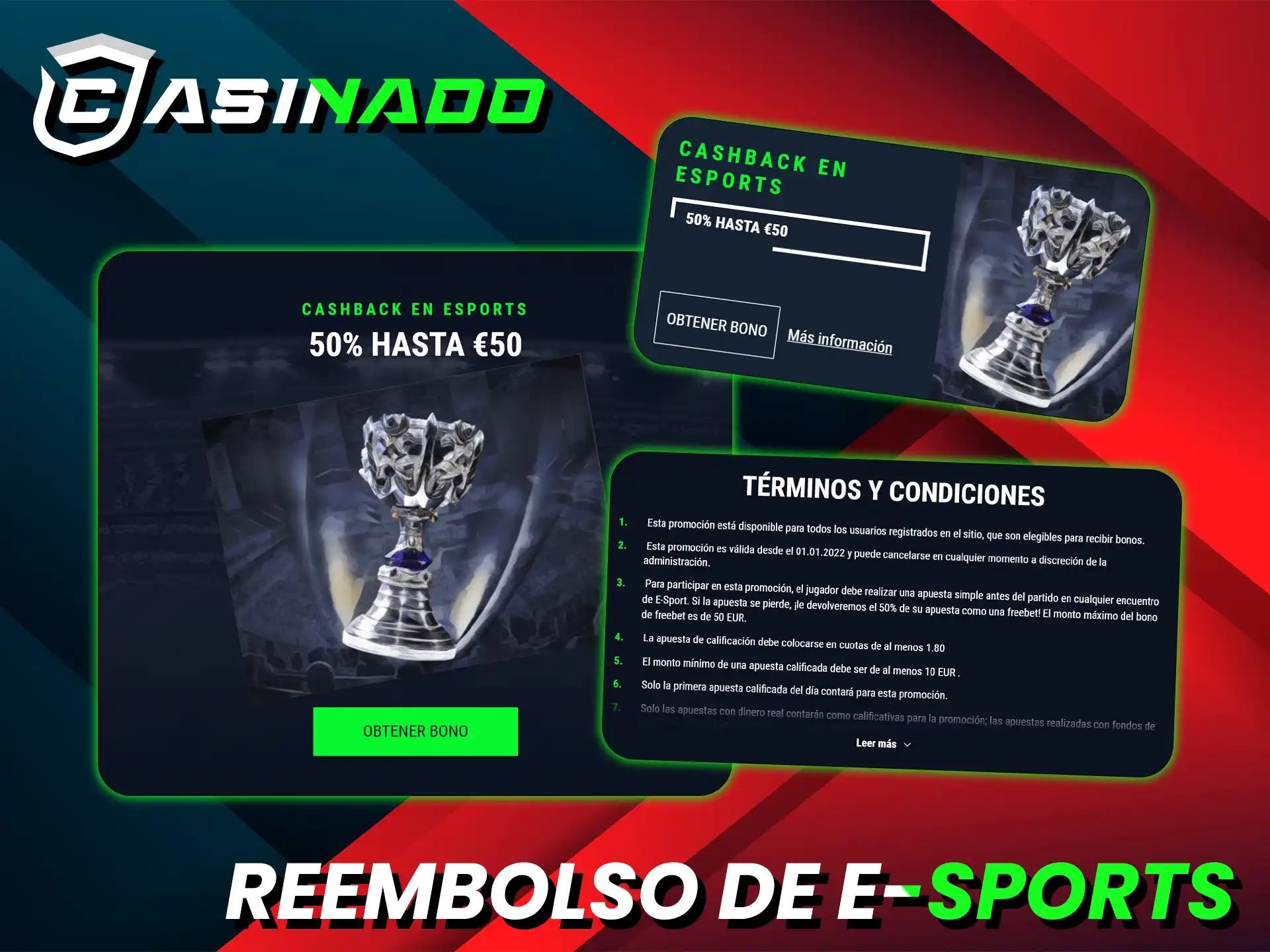 Consigue aqui el cashback de Casinado esports.