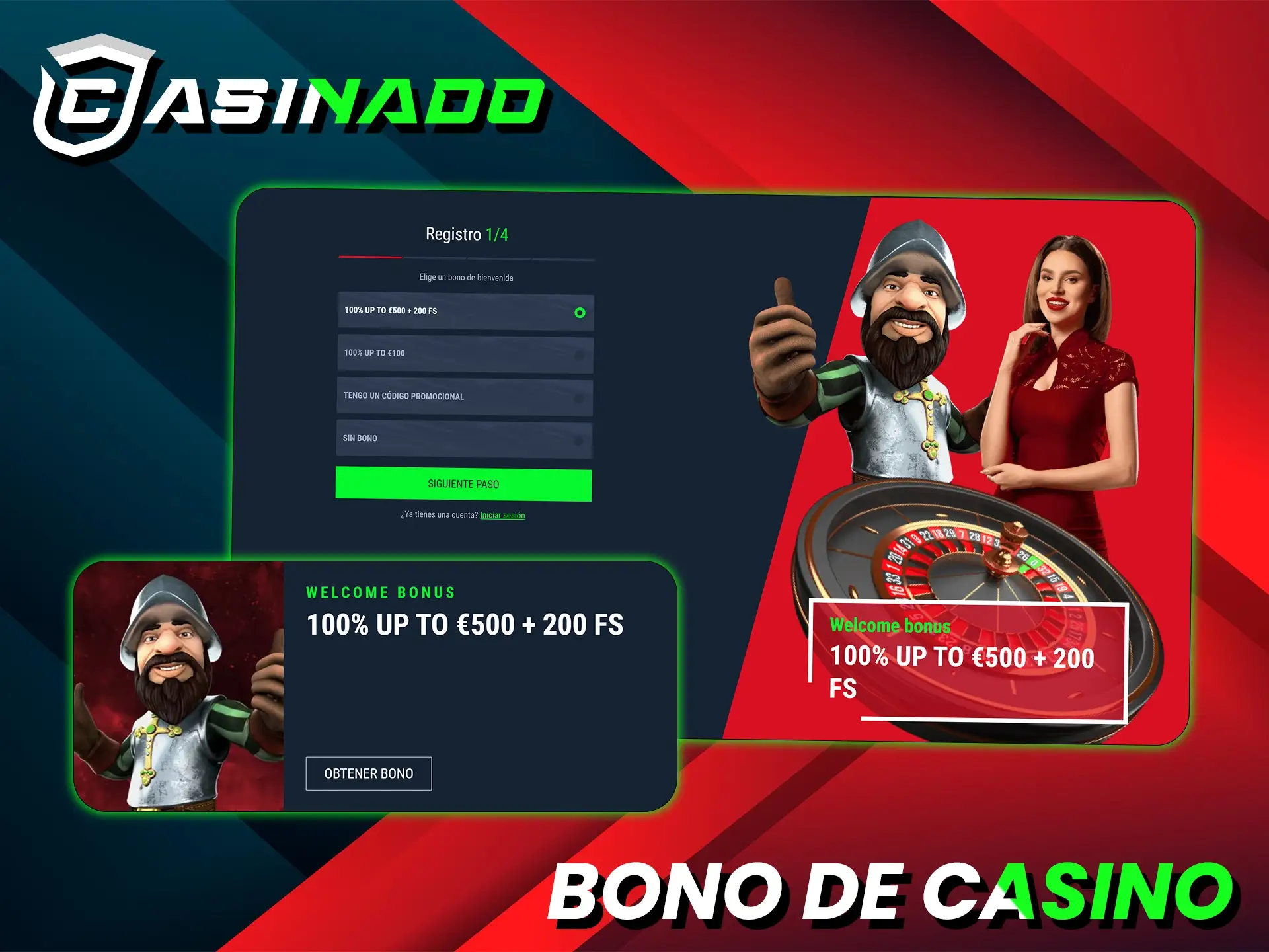 Casinado da la bienvenida a nuevos jugadores con bonos y giros gratis.