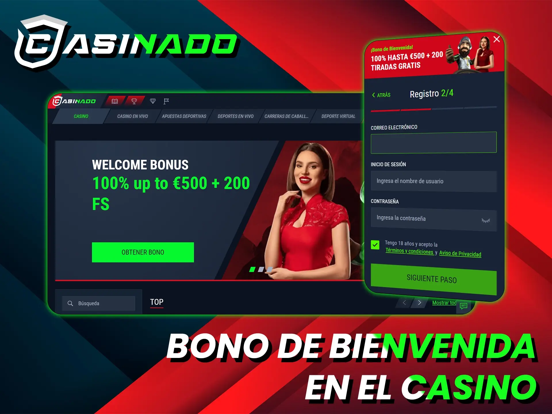 Las mejores recompensas de bienvenida al casino disponibles en el sitio web de Casinado.