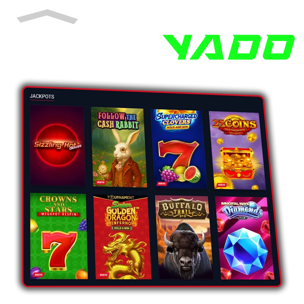 Gana grandes premios jugando con juegos de jackpot en Casinado.