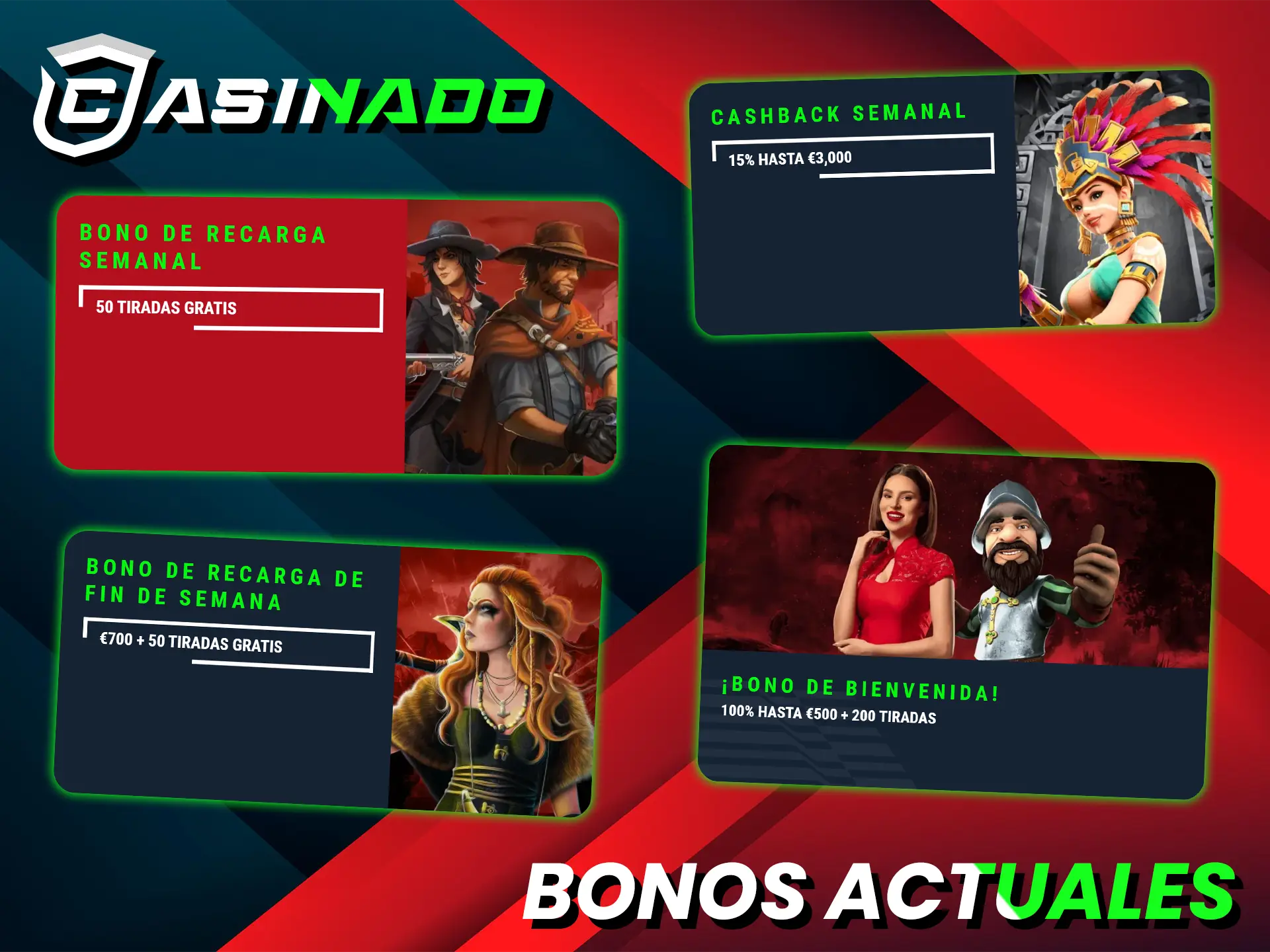 Aprovecha los bonos de Casinado para ganar más en los juegos de mesa.