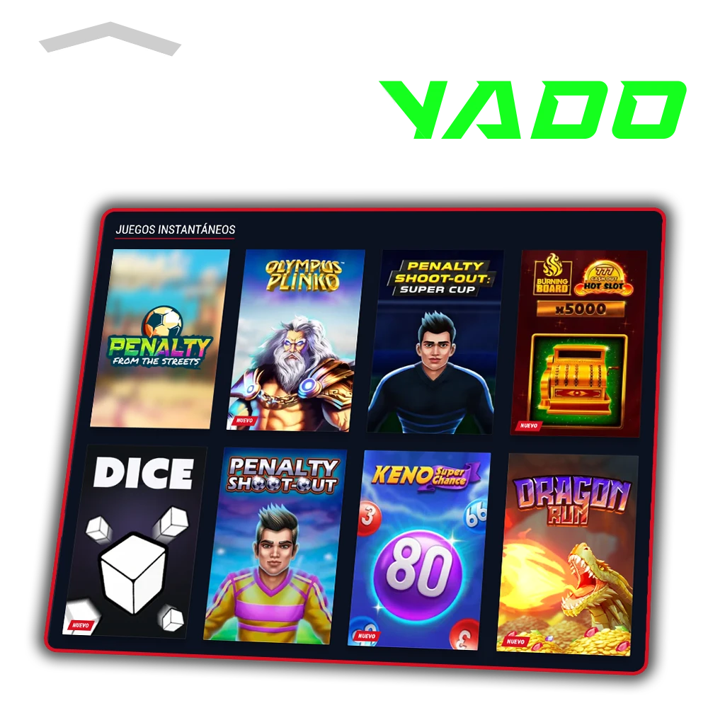 Casinado ofrece una gran variedad de juegos instantáneos y un bono de bienvenida.