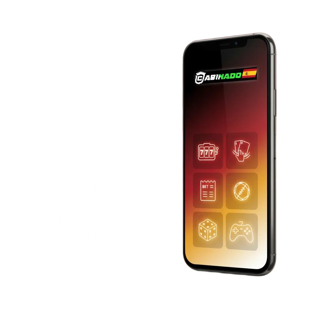 Pantalla de app de casino para Android con pasos de instalación, inicio biométrico y alertas de cuotas.