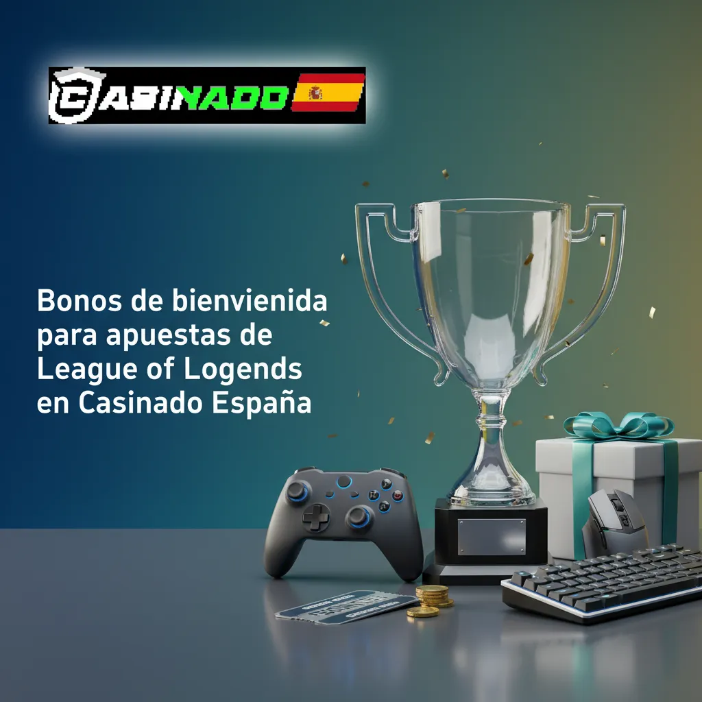 Banner de Casinado España: bono 100% hasta 500€ + 200 giros gratis para apuestas de League of Legends. +18, TyC aplican.