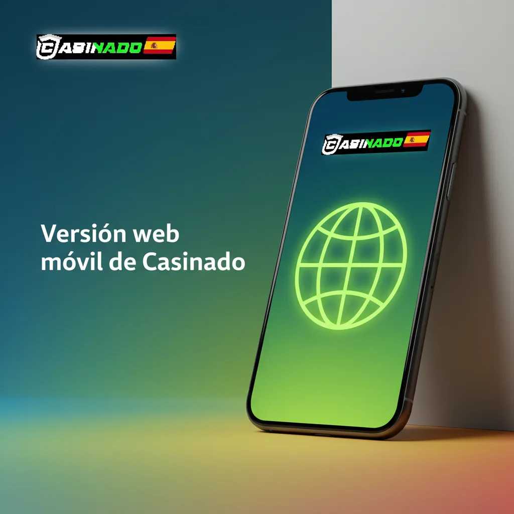 Versión web móvil de Casinado en smartphone y tablet: apuestas, casino, estadísticas y cuenta sin descargar app.
