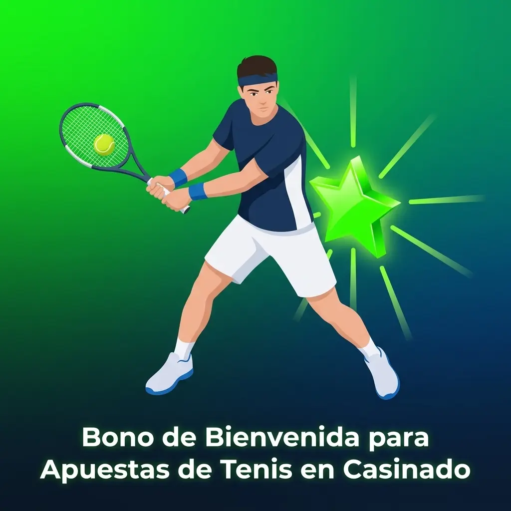 Bono de bienvenida Casinado para apuestas de tenis ATP, WTA y Grand Slams con fondos aplicables al rollover