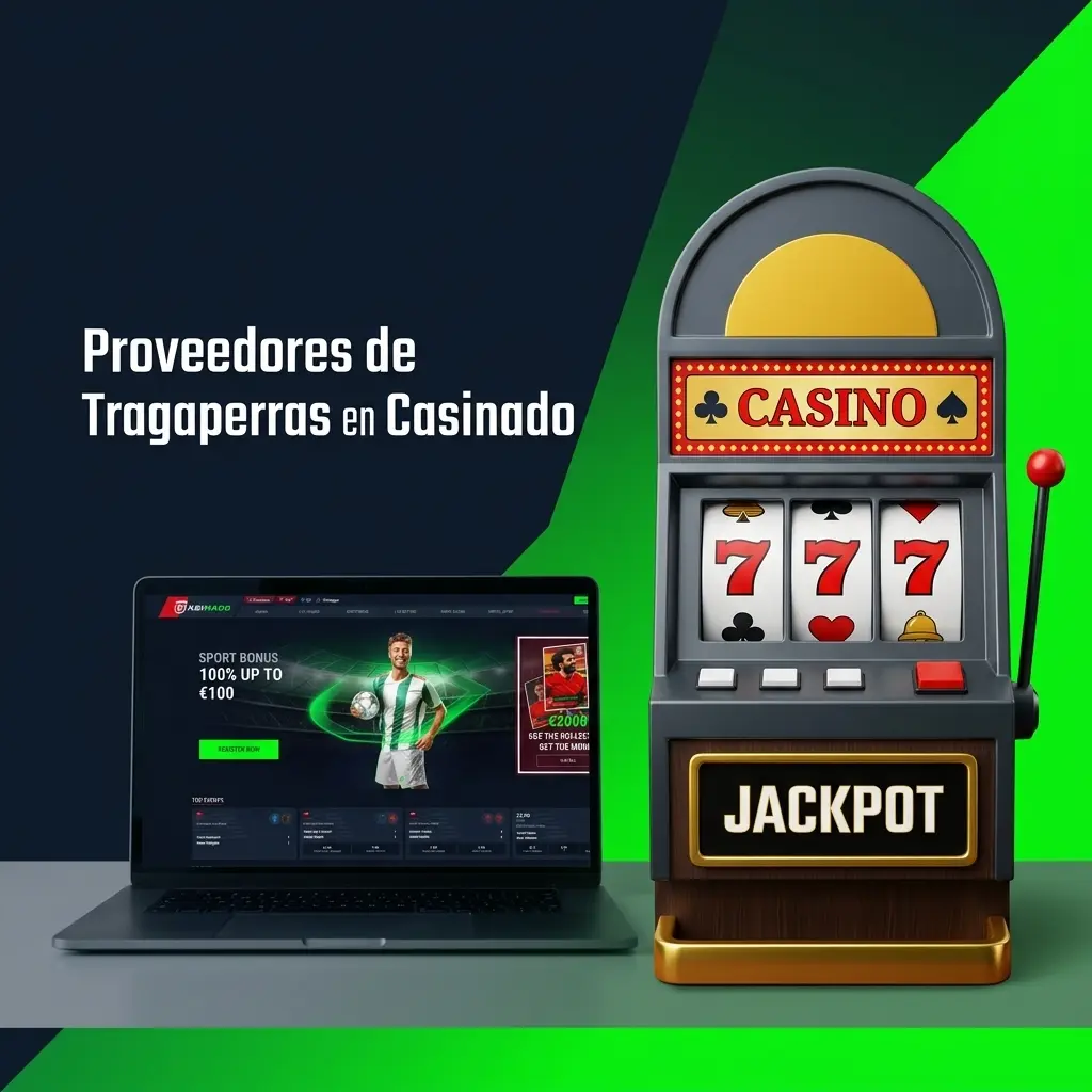 Logotipos de proveedores de tragaperras en Casinado, incluyendo Pragmatic Play, NetEnt, Microgaming y más de 80 desarrolladores
