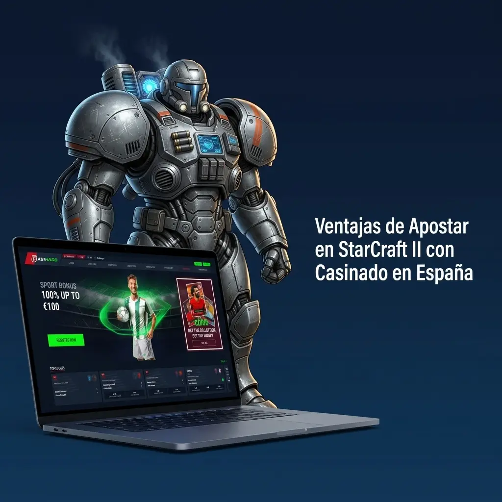 Casinado apuestas StarCraft II en España: bono 100% hasta 500 EUR, Bizum, app iOS y Android, cuotas en tiempo real